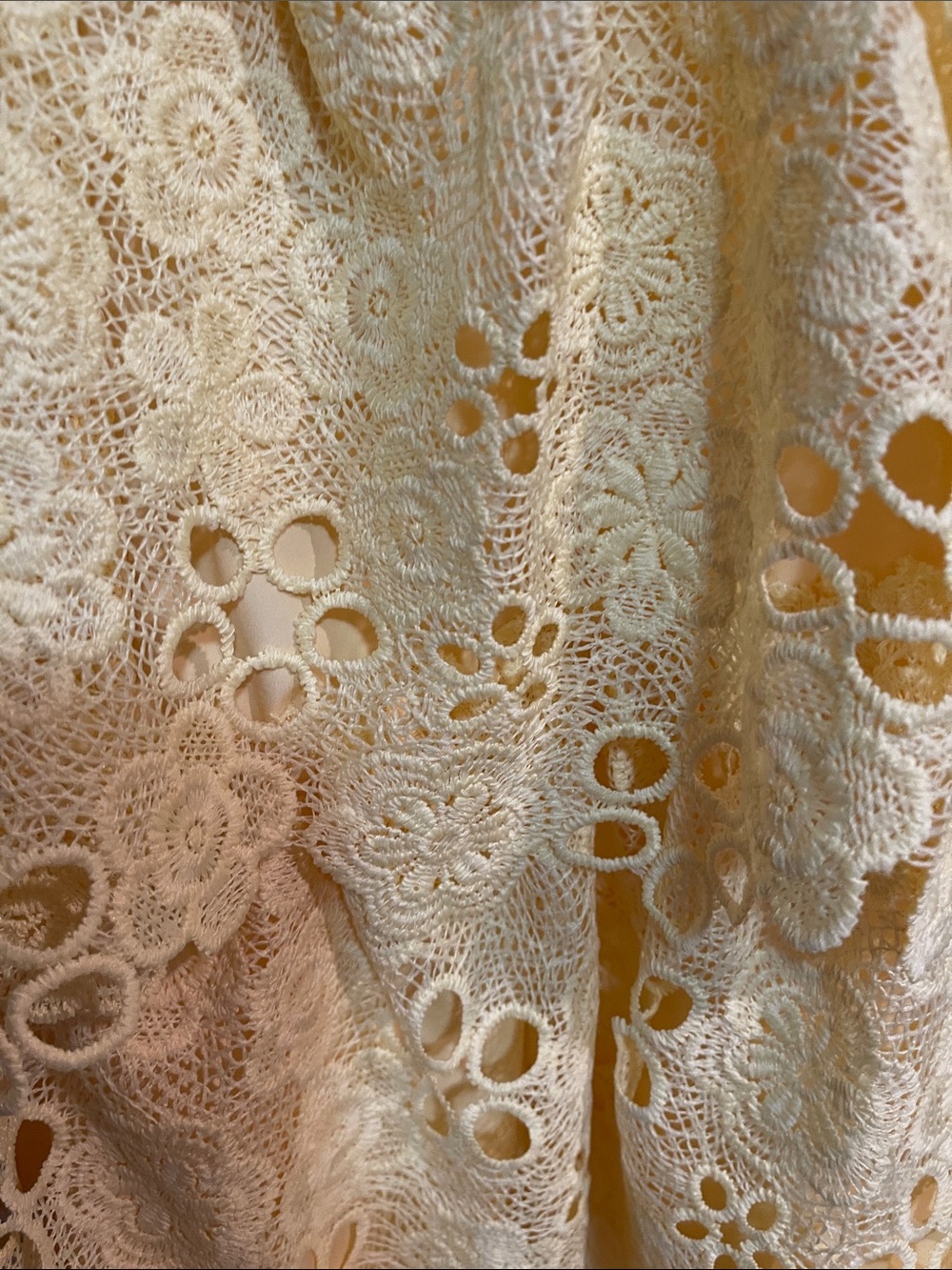 Kensie Girl Yellow Lace Tiered Dress SZ 10 - Picture 2 of 5